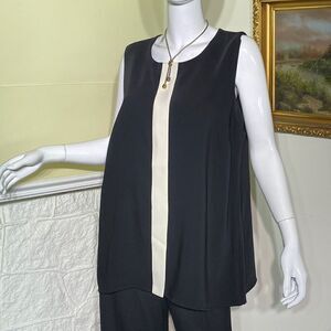 Lauren Ralph Lauren Black & White Sleeveless Top